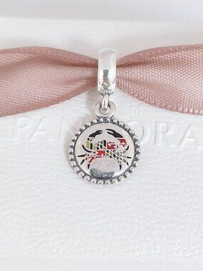 Pandora Bmore Run Crab Exclusive Dangle Charm S925 Silver Pendant with box